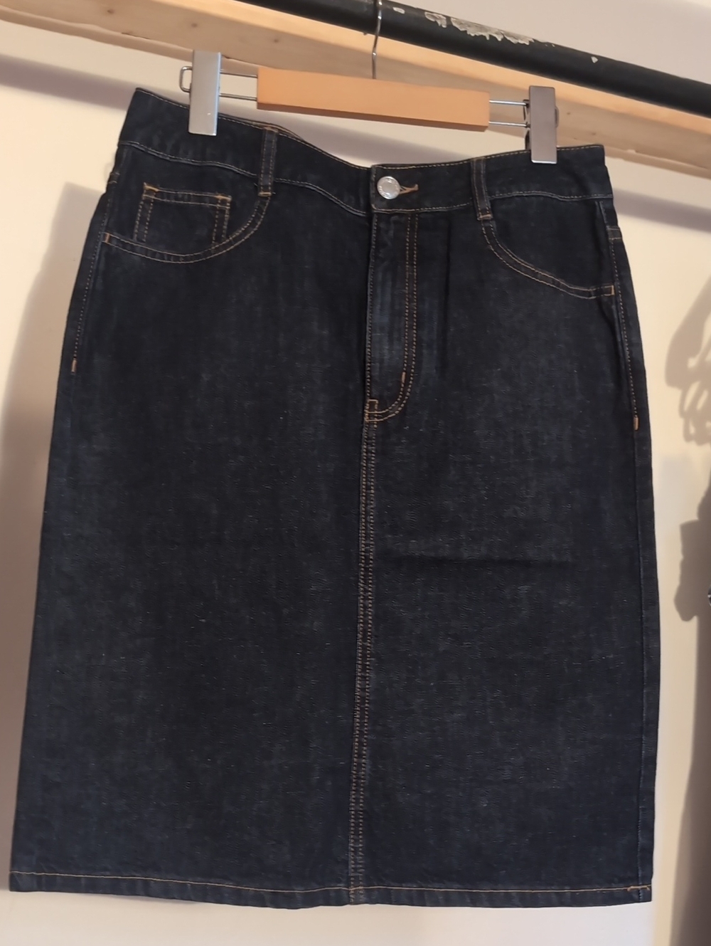 Franck And oak Dark Denim Midi Skirt